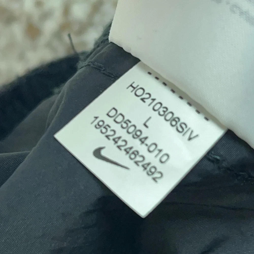 Nike Pants‎ Womens Large Black Nylon Track Straight Leg Gym Workout Sport Icon